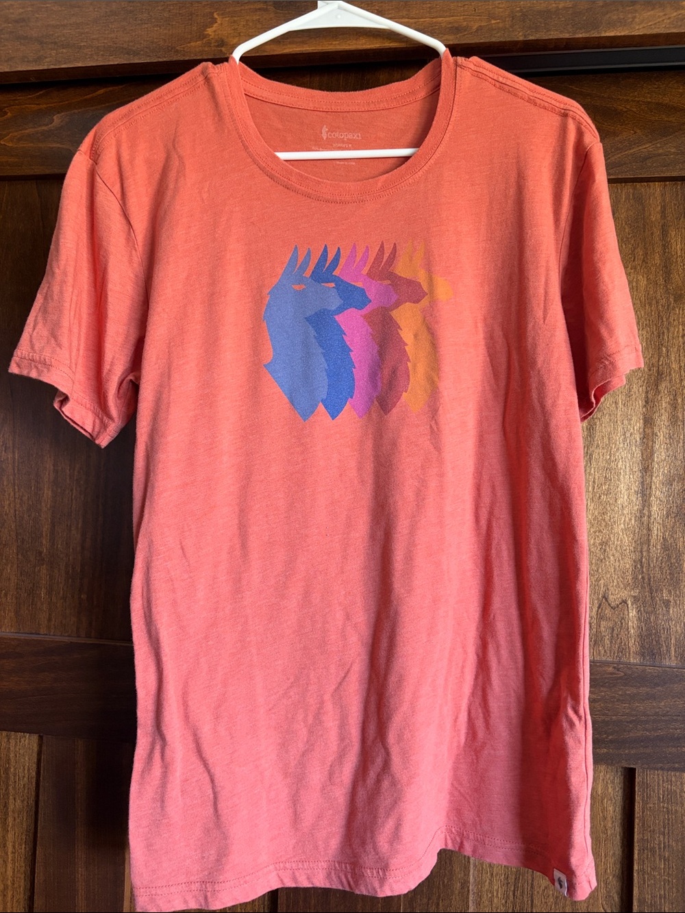 cotopaxi Coral Short-Sleeve Tee with Blue, Purple & Yellow Graphic